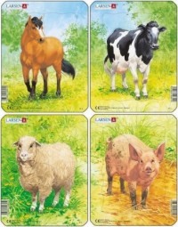 Koń / Krowa / Owca / Świnia (puzzle-4x5 - zdjęcie zabawki, gry