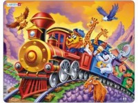 Pociąg ze zwierzętami (puzzle - - zdjęcie zabawki, gry