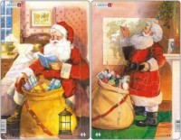 Święty Mikołaj (puzzle - 2x25 elem.). - zdjęcie zabawki, gry