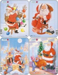 Święty Mikołaj (puzzle-4x20 elem.). - zdjęcie zabawki, gry