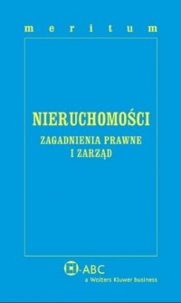 Meritum Nieruchomości. Zagadnienia - okładka książki