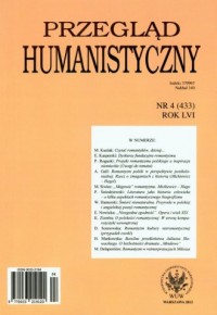 Przegląd humanistyczny 4/2012 - okładka książki