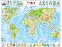 Świat mapa fizyczna (puzzle) - zdjęcie zabawki, gry