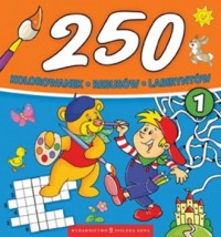 250 kolorowanek rebusów labiryntów - okładka książki