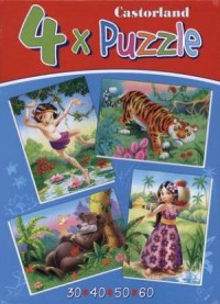 Jungle book (4x puzzle, wiek 3+) - zdjęcie zabawki, gry