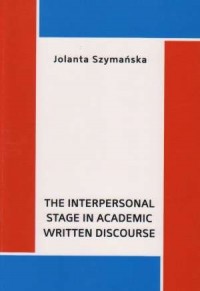 The interpersonal stage in academic - okładka książki