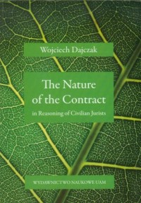 The Nature of the Contract in Reasoning - okładka książki