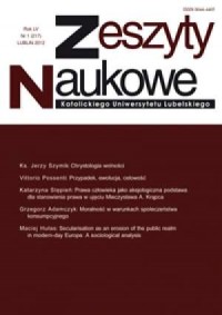 Zeszyty Naukowe KUL 1/2012 - okładka książki