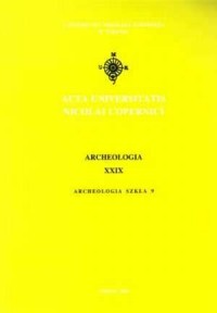 AUNC, Archeologia XXIX. Archeologia - okładka książki