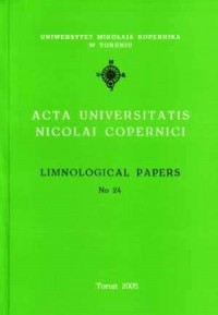 AUNC, Limnological papers No 24 - okładka książki