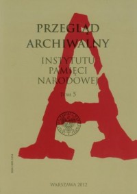 Przegląd Archiwalny Instytutu Pamięci - okładka książki