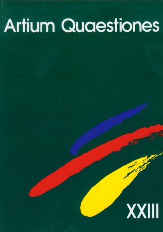 Artium Quaestiones XXIII - okładka książki