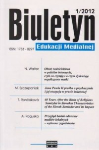 Biuletyn Edukacji Medialnej 1/2012 - okładka książki