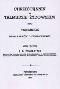 Chrześcijanin w Talmudzie żydowskim - okładka książki