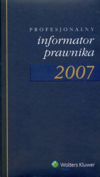 Profesjonalny informator prawnika - okładka książki