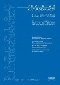Przegląd Kulturoznawczy PAN. Rok - okładka książki