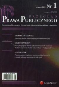 Przegląd Prawa Publicznego 1/2013 - okładka książki