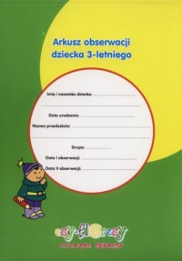 Arkusz obserwacji dziecka 3-letniego - okładka książki