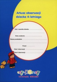 Arkusz obserwacji dziecka 4-letniego - okładka książki