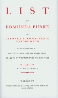 List od Edmunda Burke do członka - okładka książki