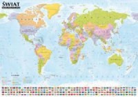 Świat. Mapa polityczna i krajobrazowa - okładka książki