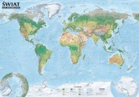 Świat. Mapa polityczna i krajobrazowa - okładka książki