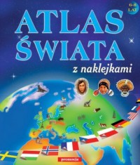 Atlas świata z naklejkami - okładka książki