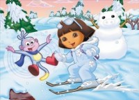 Dora na nartach (puzzle maxi) - zdjęcie zabawki, gry
