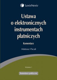 Ustawa o elektronicznych instrumentach - okładka książki