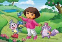 Dora z ptaszkami (puzzle maxi) - zdjęcie zabawki, gry
