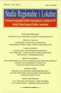 Studia Regionalne i Lokalne nr - okładka książki