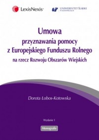 Umowa przyznawania pomocy z Europejskiego - okładka książki