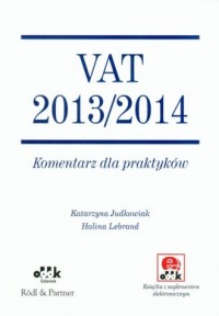 VAT 2013/2014. Komentarz dla praktyków - okładka książki