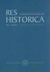 Res Historica. Tom 34 (2012) - okładka książki