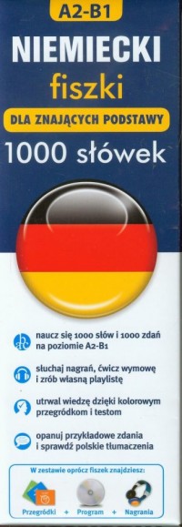 Niemiecki. Fiszki. 1000 słówek - okładka podręcznika