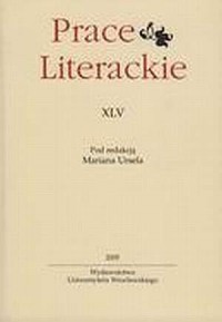 Prace Literackie XLV - okładka książki