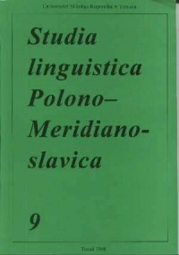 Studia linguistica Polono-Meridianoslavica - okładka książki