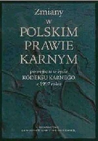 Zmiany w polskim prawie karnym - okładka książki