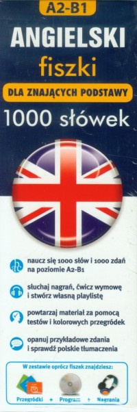 Angielski. Fiszki. 1000 słówek - okładka podręcznika