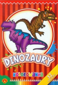 Kolorowanka. Dinozaury (+ 32 naklejki) - zdjęcie zabawki, gry