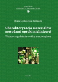 Charakteryzacja materiałów metodami - okładka książki