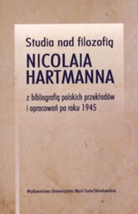 Studia nad filozofią Nicolaia Hartmanna - okładka książki