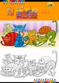 Kolorowanka. Koty - okładka książki