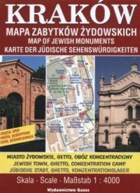 Kraków mapa zabytków żydowskich - okładka książki