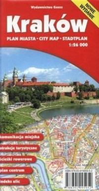 Kraków plan miasta (skala 1:26 - okładka książki