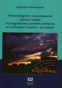 Meteorologiczne uwarunkowania stężenia - okładka książki