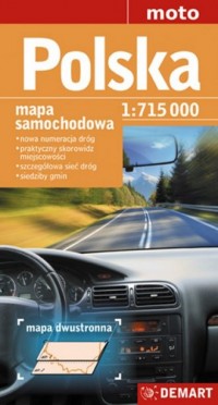 Polska mapa samochodowa (skala - okładka książki