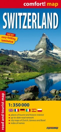 Switzerland laminowana mapa samochodowo-turystyczna - okładka książki