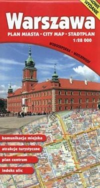 Warszawa plan miasta (skala 1:28 - okładka książki