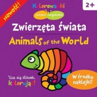 Zwierzęta świata. Kolorowanki polsko-angielskie - okładka książki